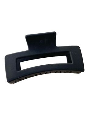 $10 (2 for $16) Large Solid Matte Black Hair Claw Clip Rectangular Crab Clip